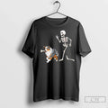 Premium Halloween Australian Shepherd And Skeleton