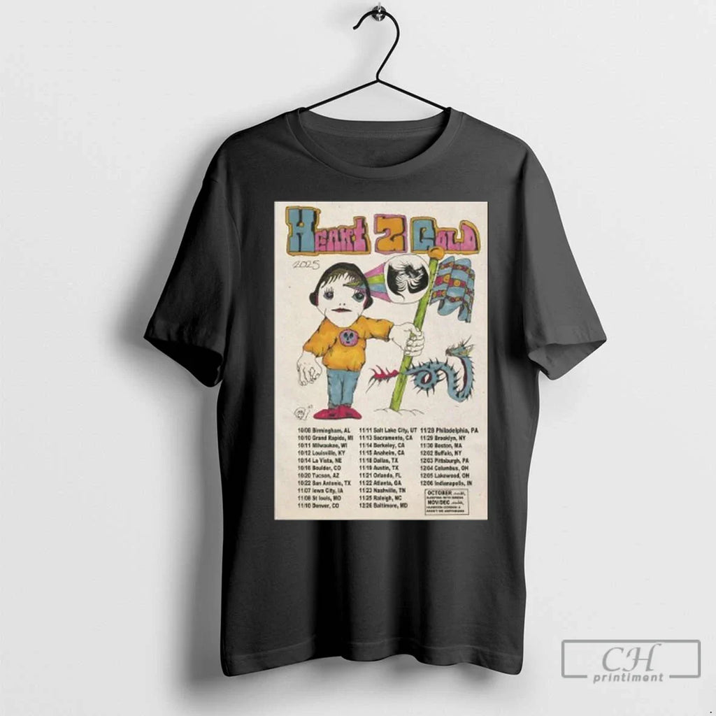 Premium Heart To Gold American 2025 Tour Long Sleve