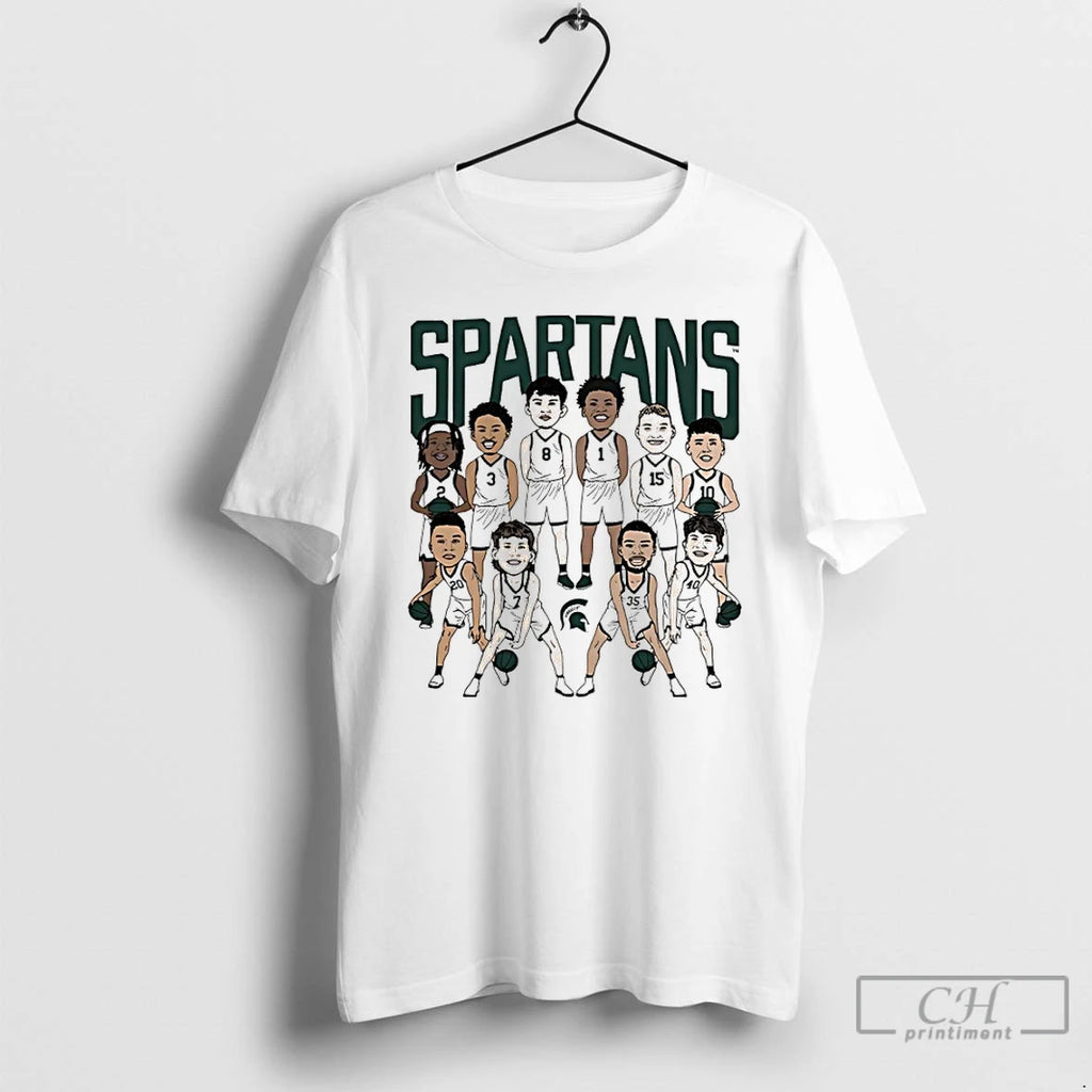 Premium J2qfwtfk Michigan State Spartans Mens Basketball Team Caricature