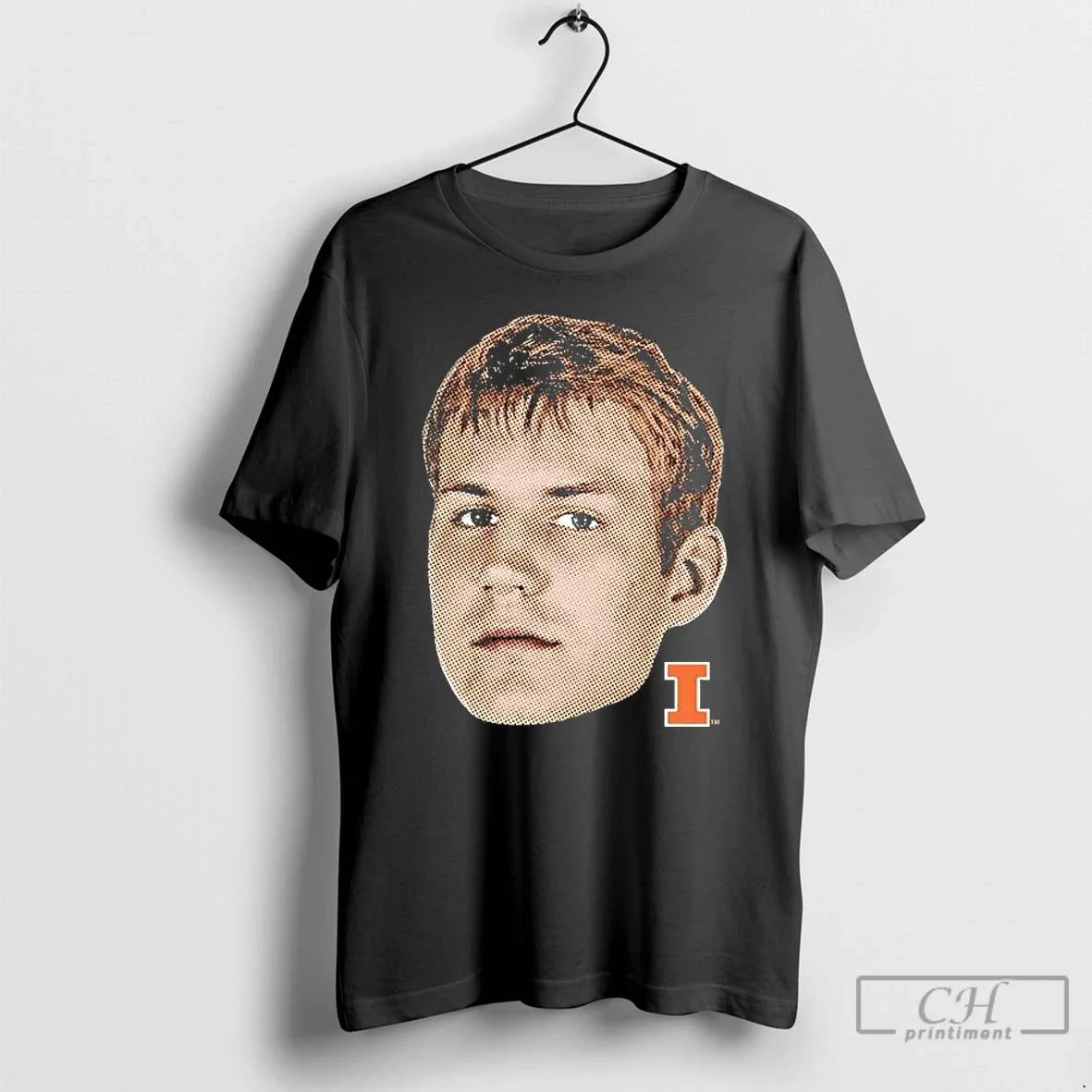 Jason Jakstys Portrait Head Illinois Fighting Illini T-Shirts