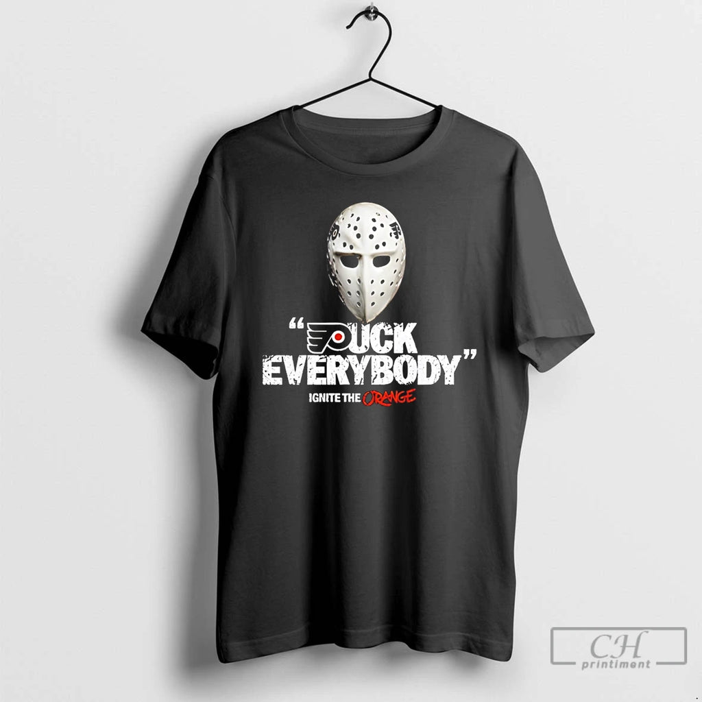Premium Mask Puck Everybody Ignite The Orange Philadelphia Flyers Hockey Nhl 2026 Logo T Shirts