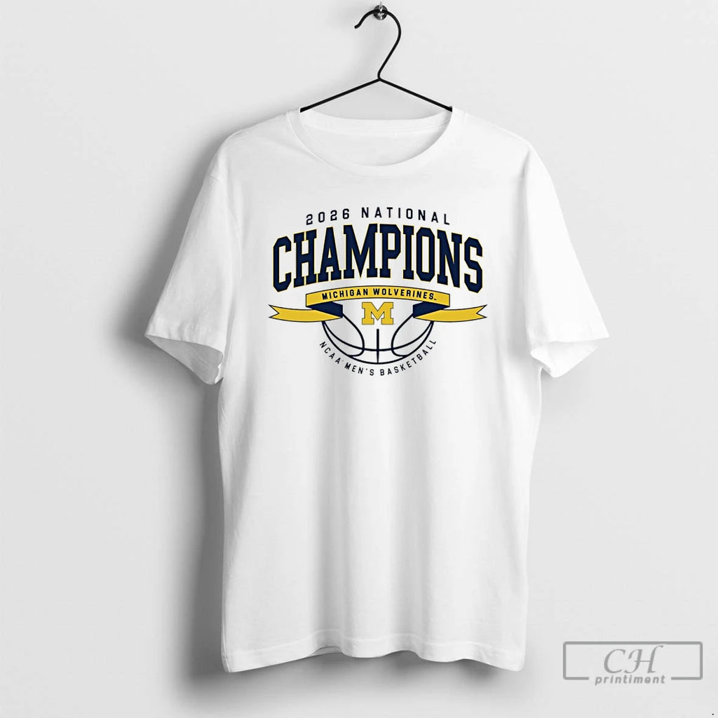 Premium Michigan Wolverines 2026 Basketball National Champions Ribbon