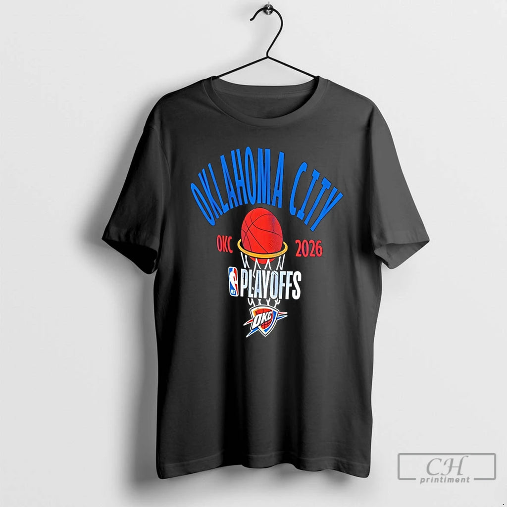 Premium Oklahoma City Thunder Basketball 2026 Playoff Participant Stand Logo