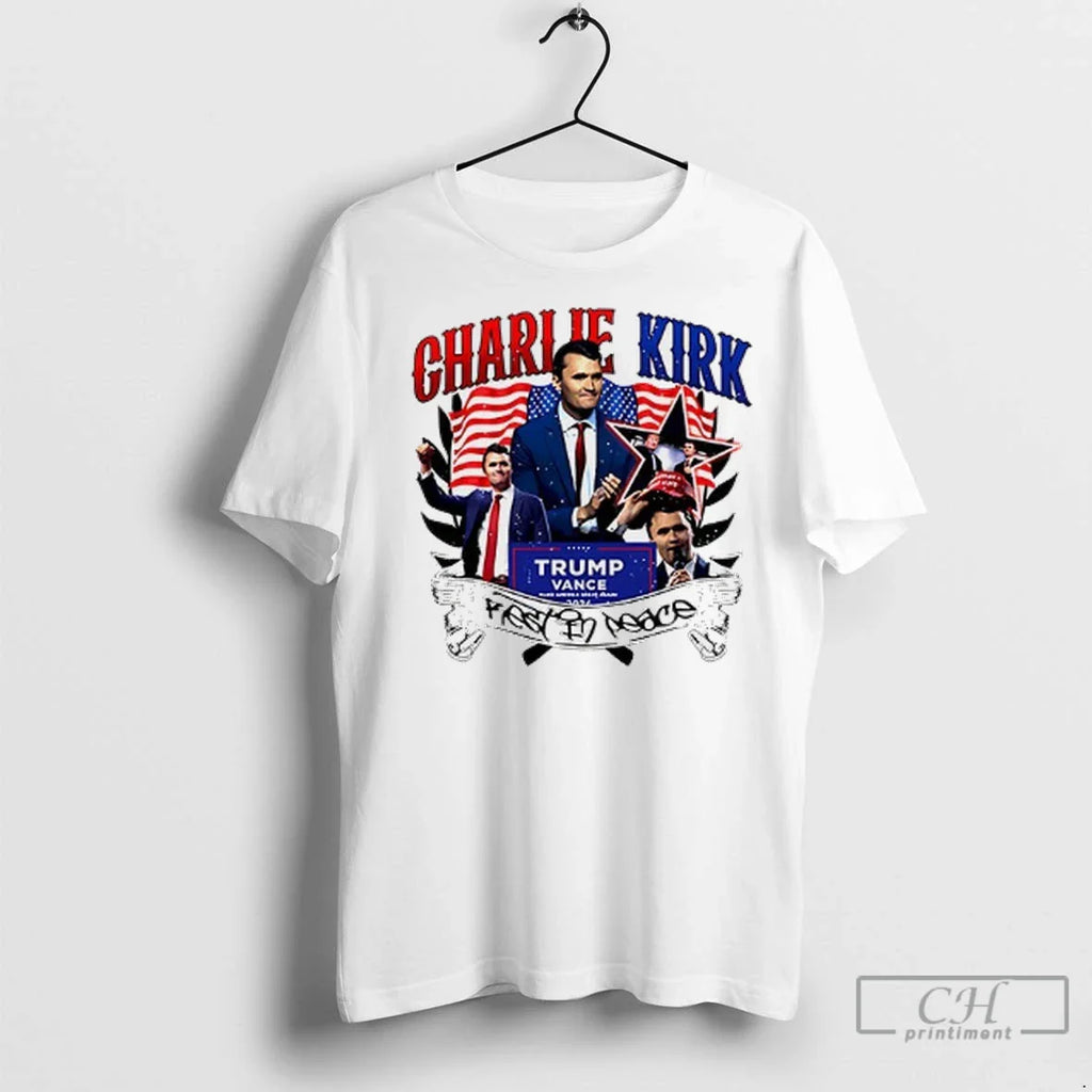 Premium Rest In Peace Charlie Kirk Make America Graet Again Signature 2 Sided