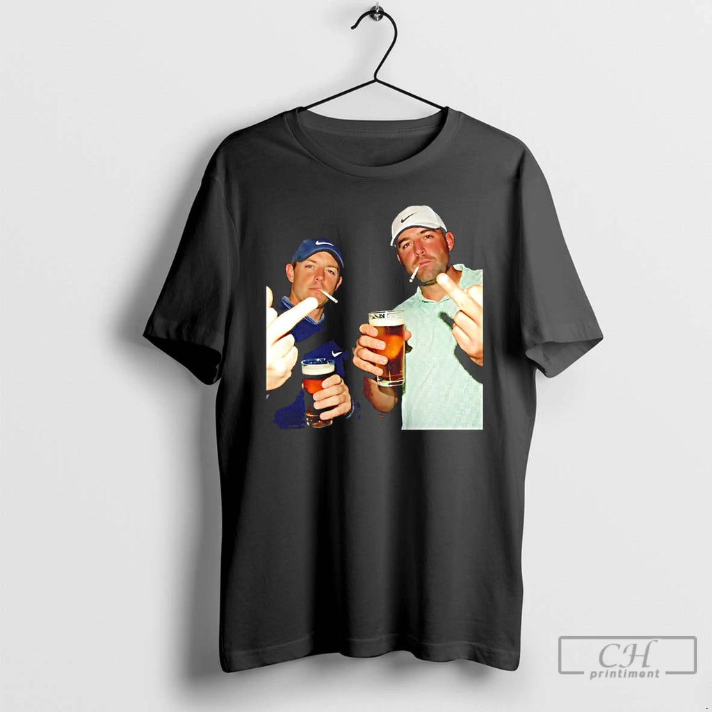 Premium Rory Mcilroy And Scottie Scheffler Golf Top Two Middle Finger