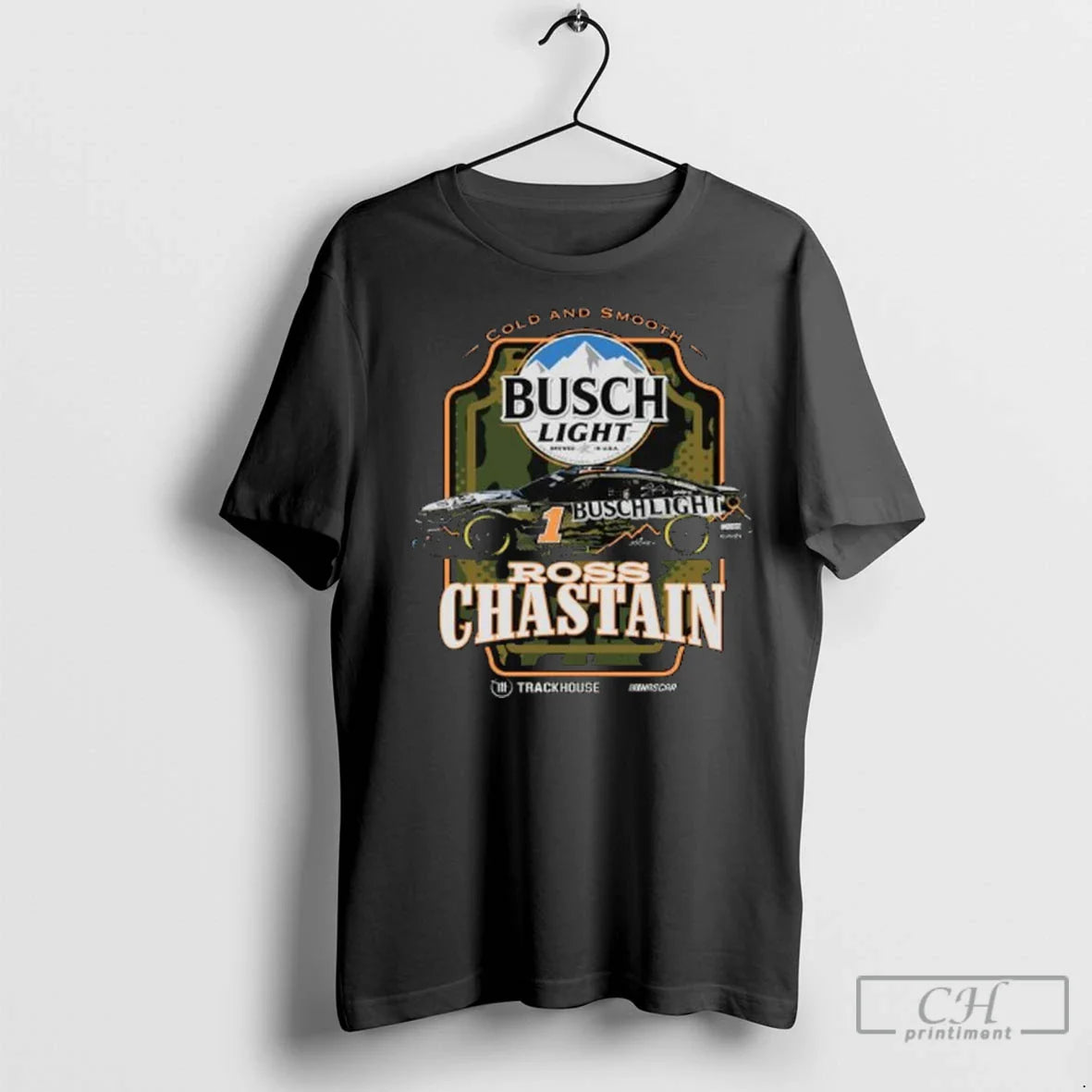 Premium Ross Chastain 1 2025 Busch Light Camo Long Sleve