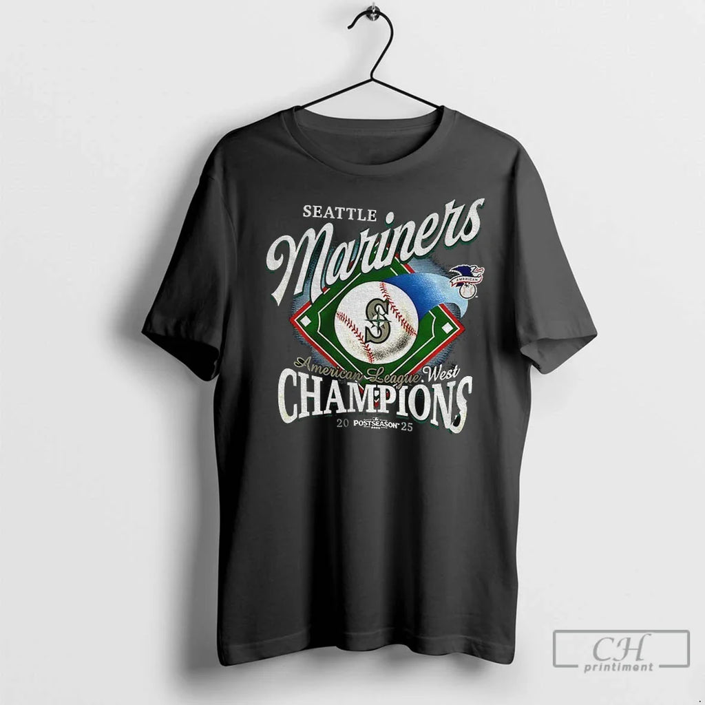 Premium Seattle Mariners Mlb Baseball American League West Champions Postseason 2025