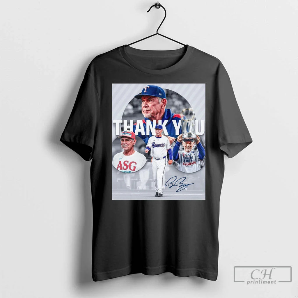 Premium Texas Rangers Thank You Bruce Bochy Signature