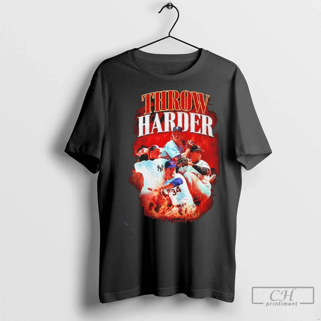 Premium Throw Harder Yankees Rangers Red Sox Mariners Player Flame
