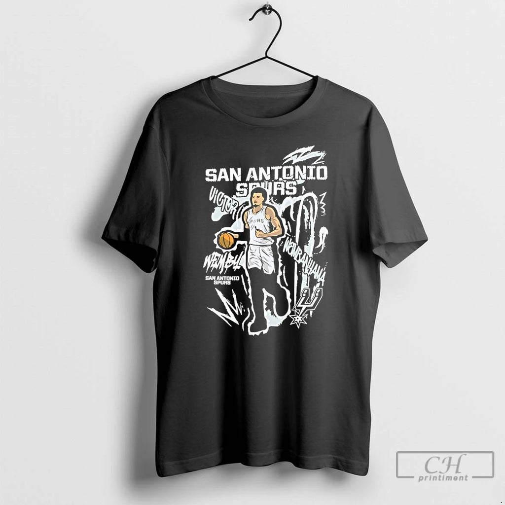 Premium Victor Wembanyama San Antonio Spurs Chalked Up Art Graphic