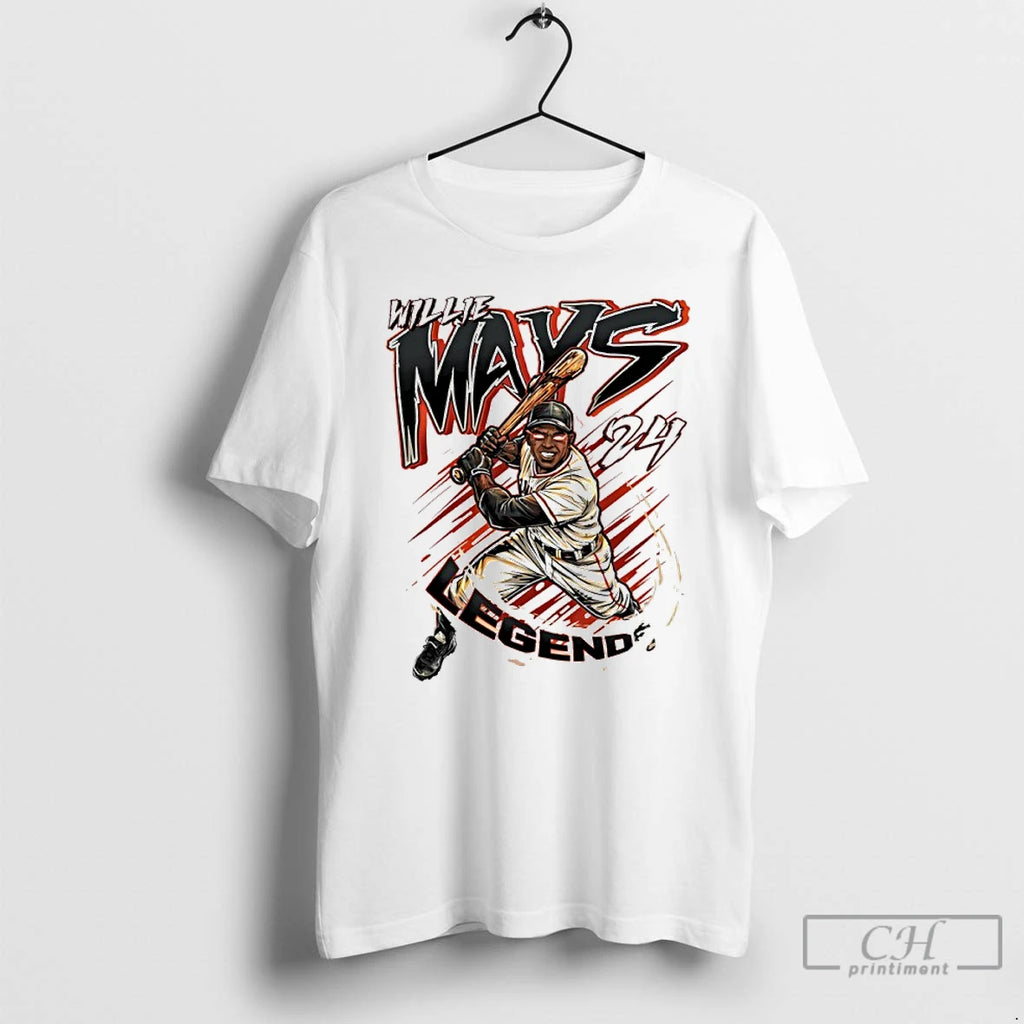 Premium Willie Mays 24 San Francisco Giants Legend Cartoon