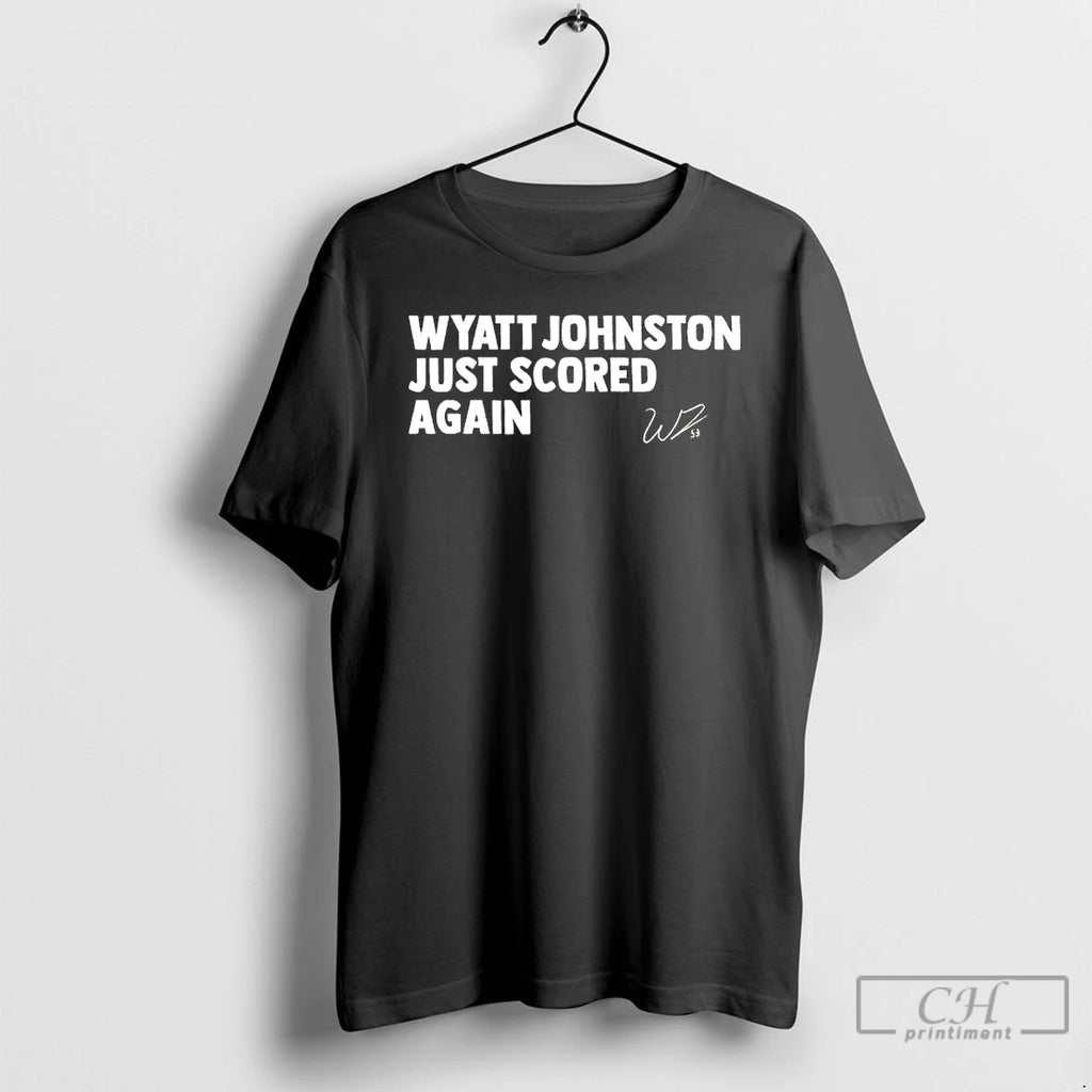 Premium Wyatt Johnston Just Scored Again Signature