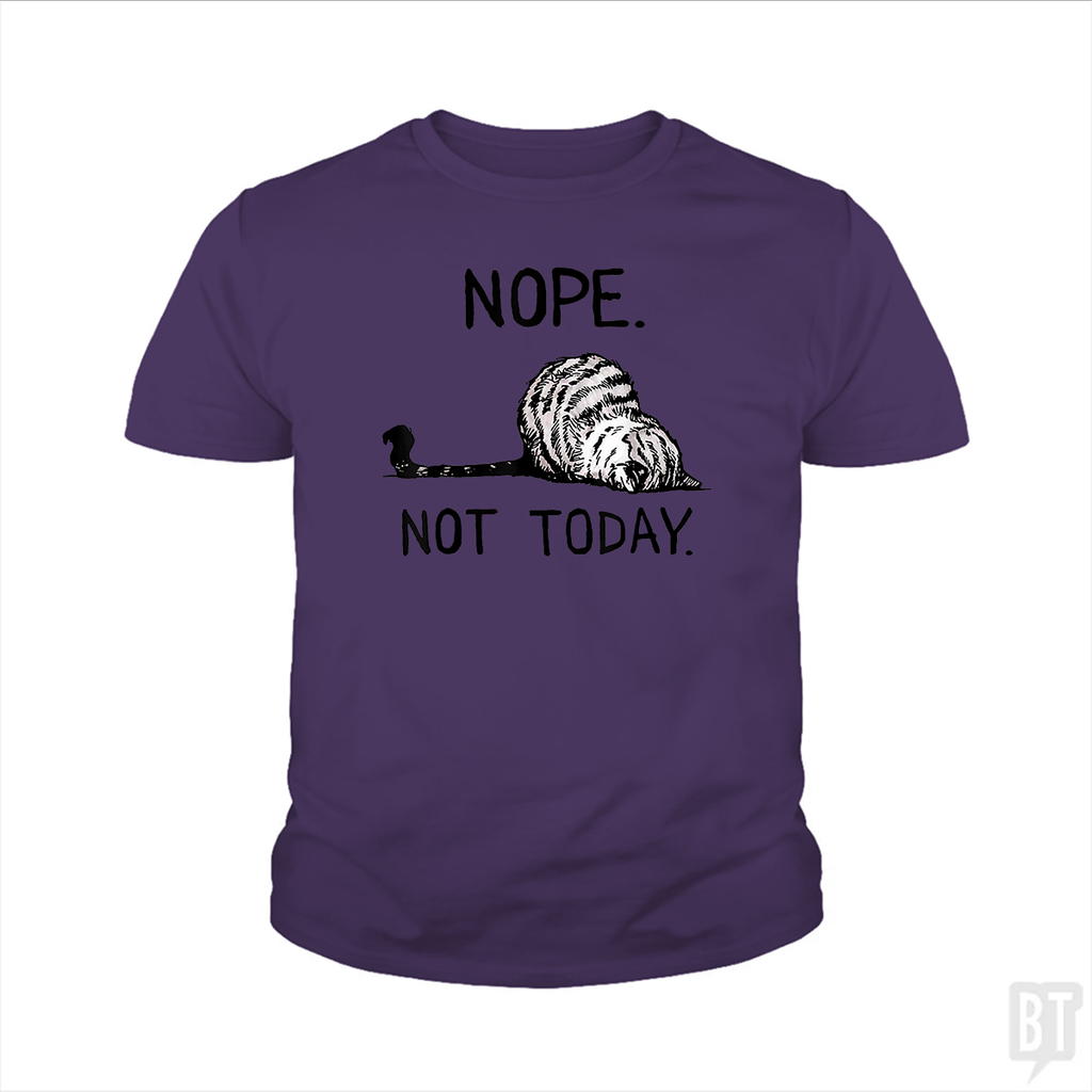 Nope Not Today Cat Kids Shirt