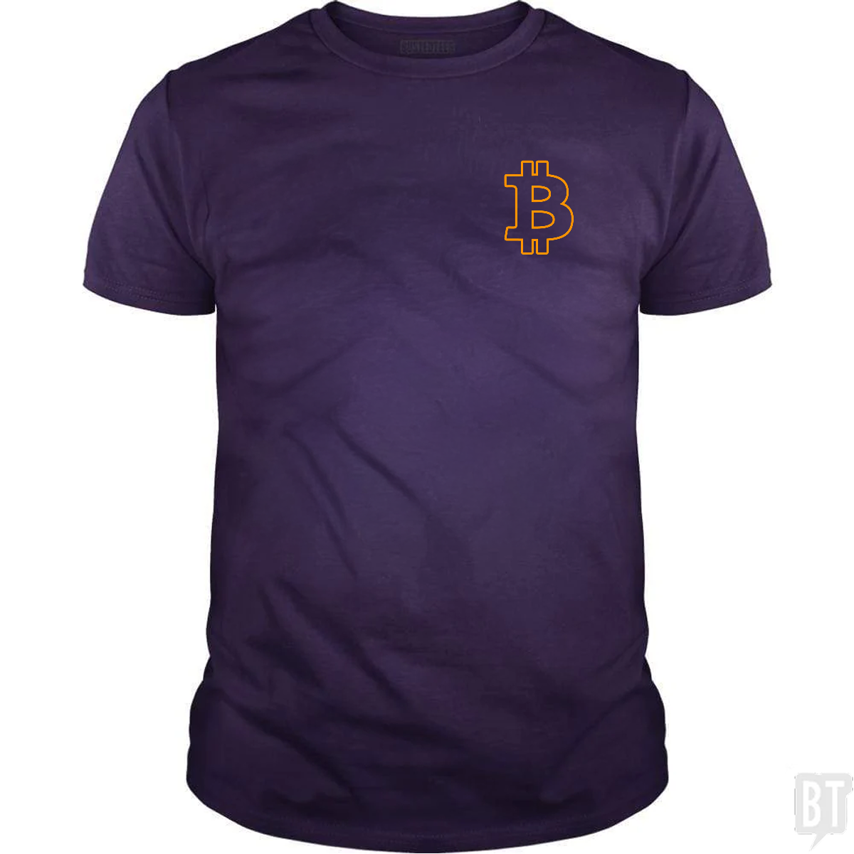 Bitcoin Logo Outline Left Chest