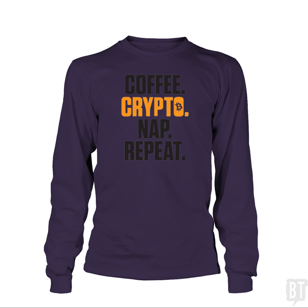 Coffee Crypto Nap Repeat Long Sleeve