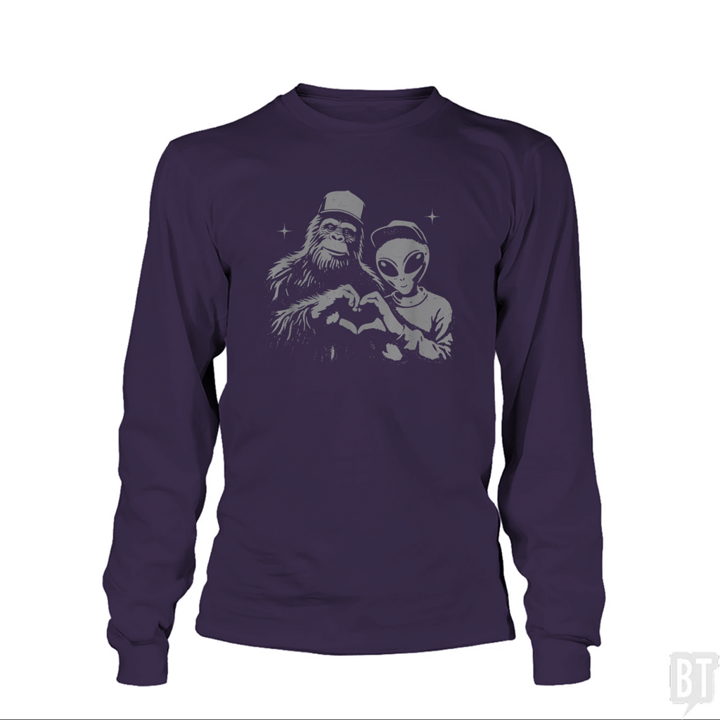 Bigfoot And Alien Long Sleeve