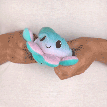 TeeTurtle Reversible Octopus Plushie (Aqua + Green & Purple Gradient)