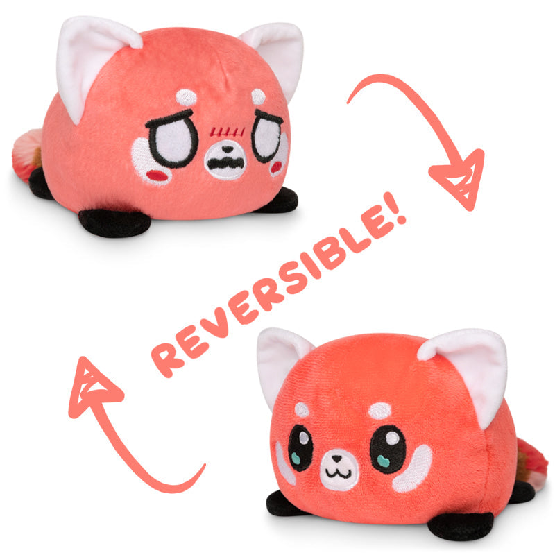 TeeTurtle Reversible Red Panda Plushie (Light Red + Red)