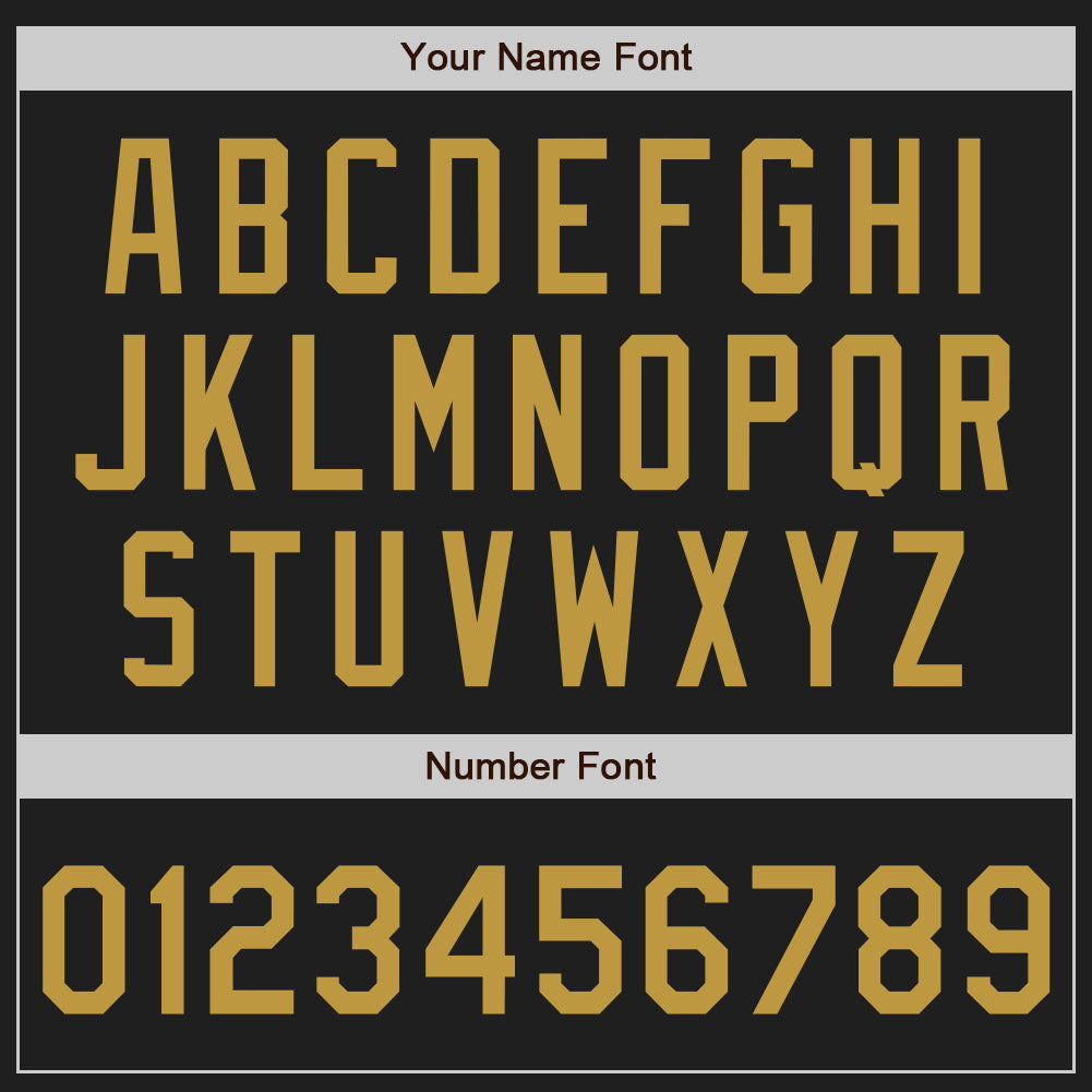Custom Black Old Gold-Orange Authentic Raglan Sleeves Baseball Jersey