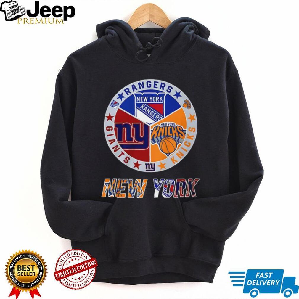 Rangers Giants Knicks New York sports logos shirt