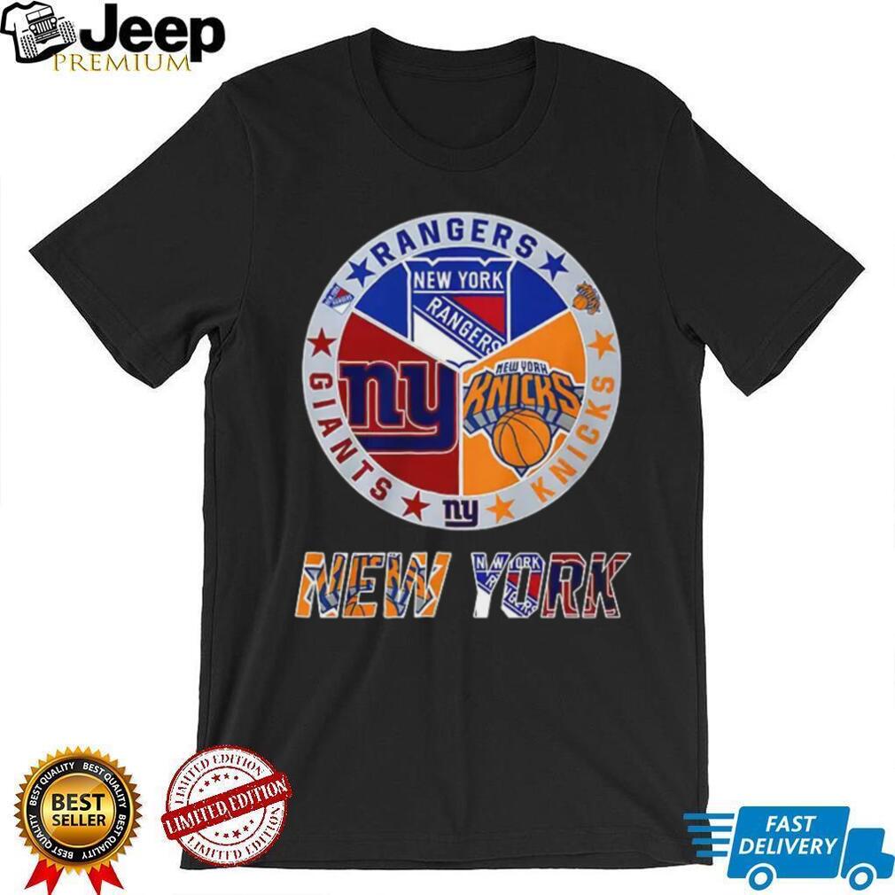 Rangers Giants Knicks New York sports logos shirt
