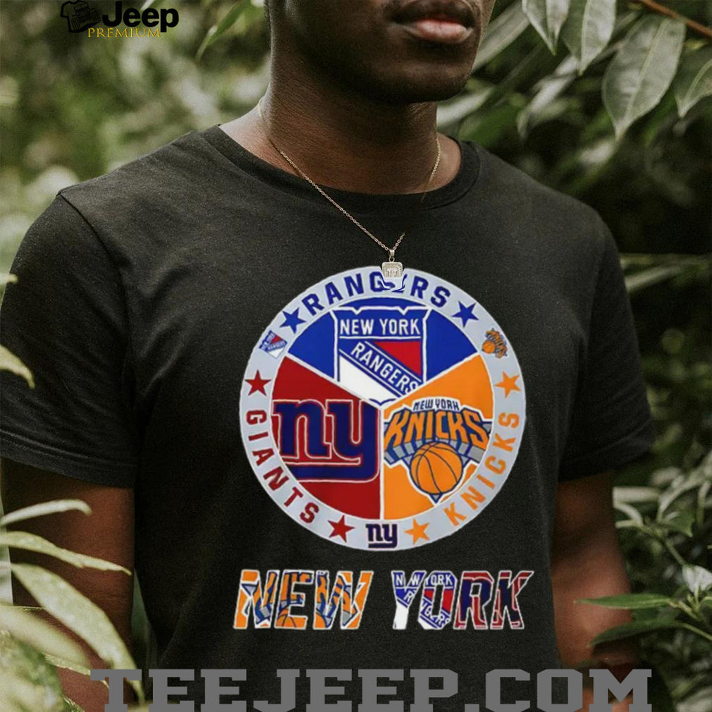 Rangers Giants Knicks New York sports logos shirt