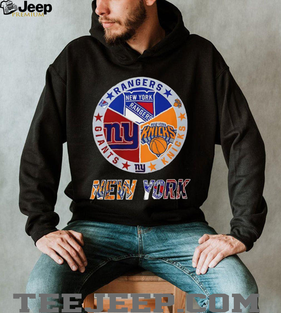 Rangers Giants Knicks New York sports logos shirt