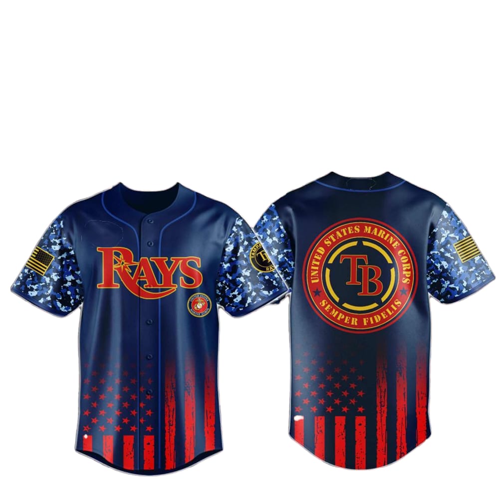 Rays Marine Corps Military Appreciation Baseball Jersey 2025 - Grishko.com