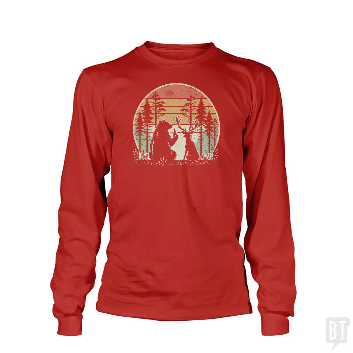 Bear And Deer Share A Beer Long Sleeve