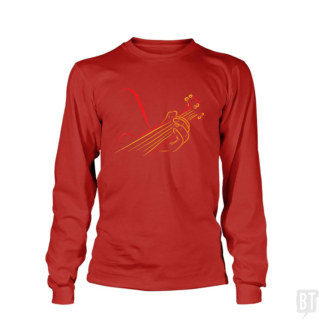 Playing Guitar Music Life Long Sleeve