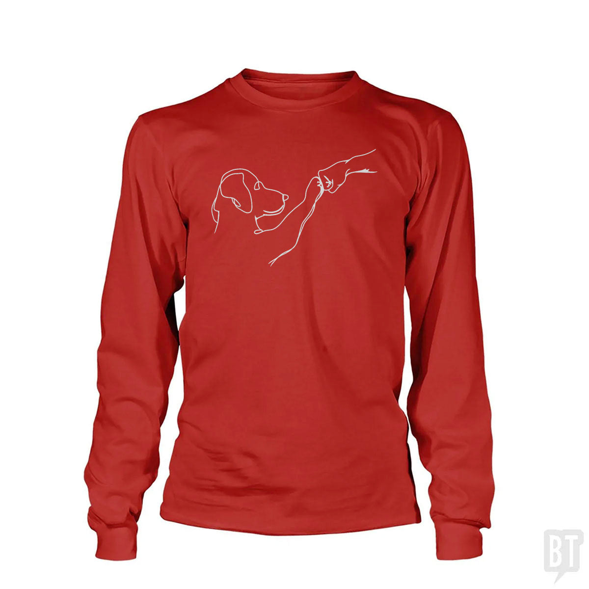 Dog and Human Fist Bump Long Sleeve