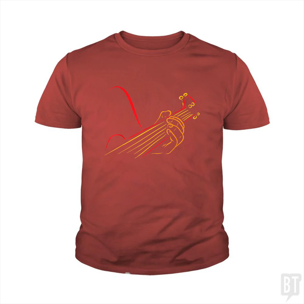 Playing Guitar Music Life Kids Shirt