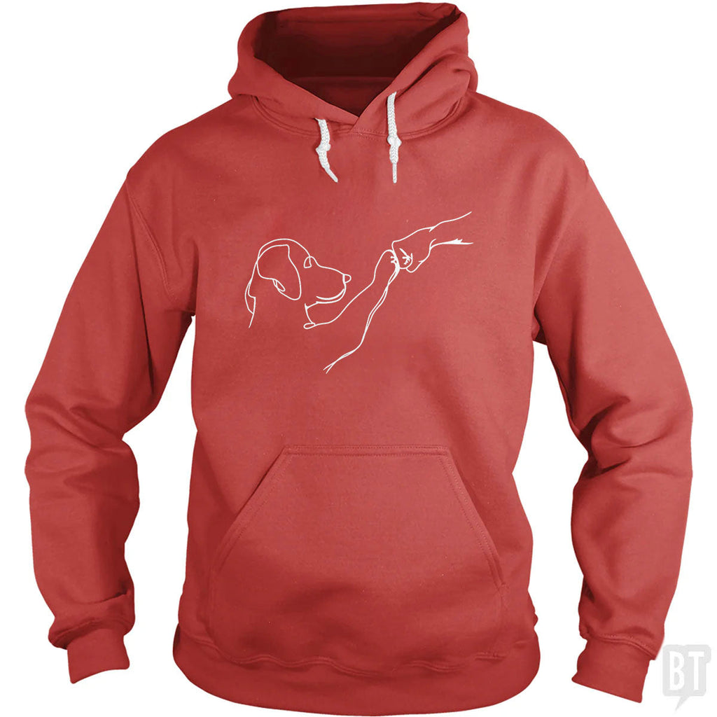 Dog and Human Fist Bump Hoodie