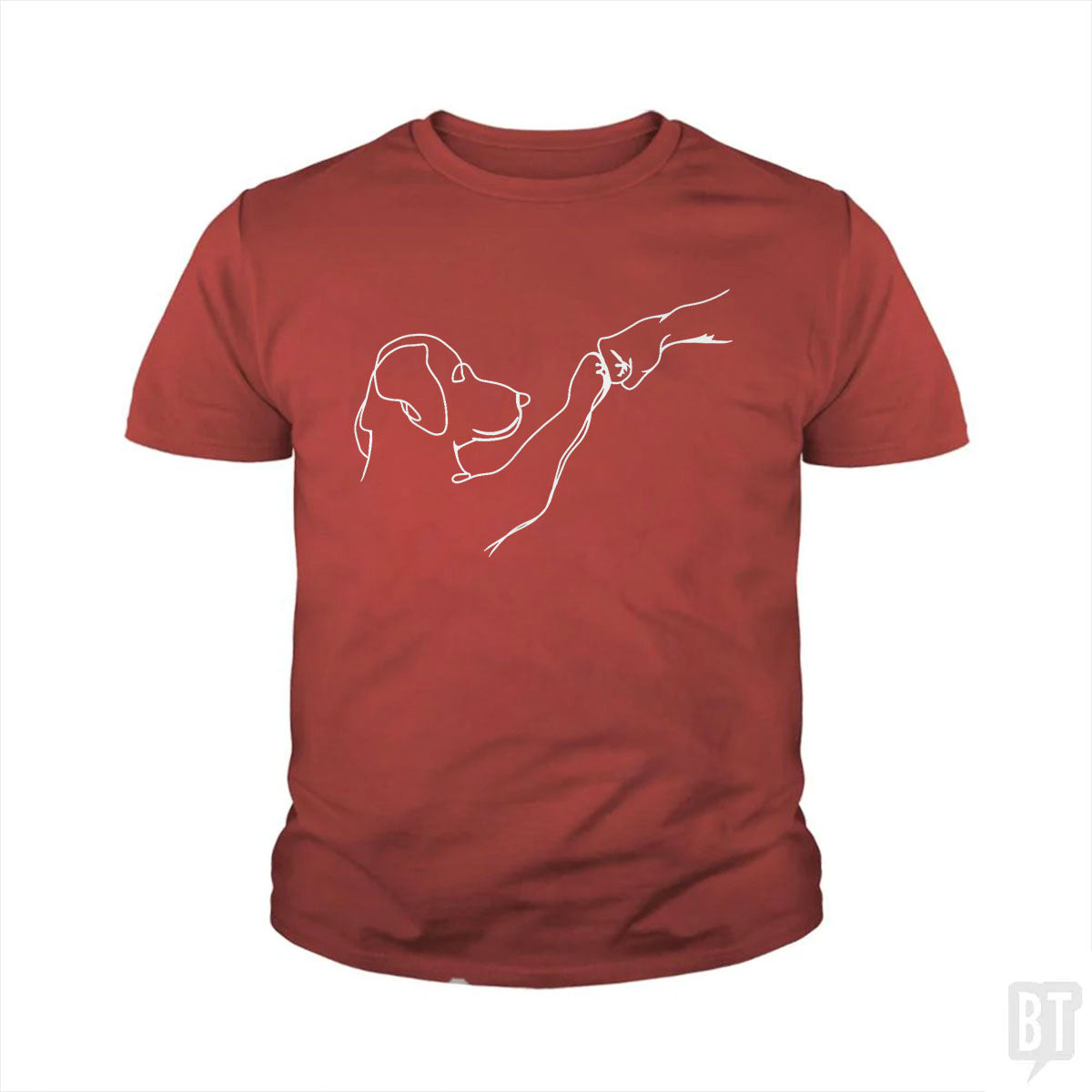 Dog and Human Fist Bump Kids Shirt
