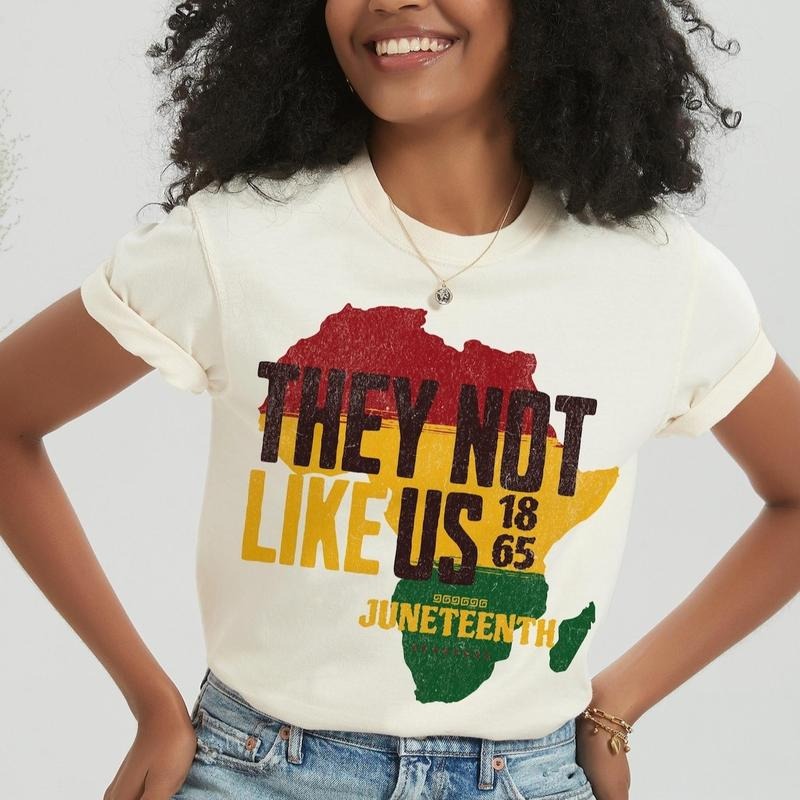 Retro Africa Map They Not Like Us Juneteenth 1865 Shirt Black History Month African American Pride Free Ish Since 1865 Shirt T-Shirts