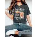 Retro Born Read Bookish Shirt Funny Reader Book Addict Spicy Books Smut Shirt T-Shirts