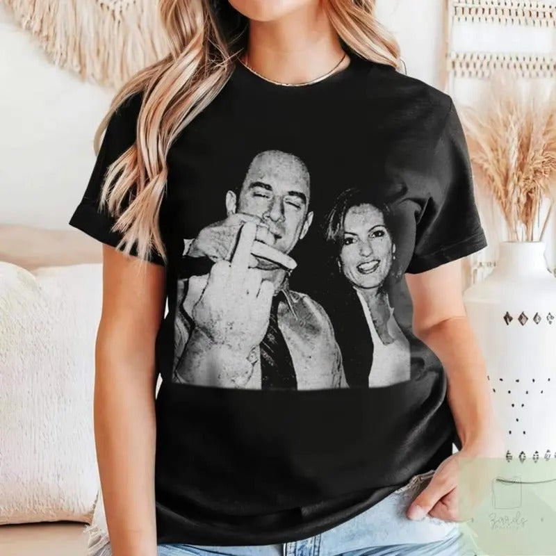 Retro Elliot Stabler Olivia Benson Elliot Olivia Shirt Law Order SVU 90s 90s Movie T-Shirts
