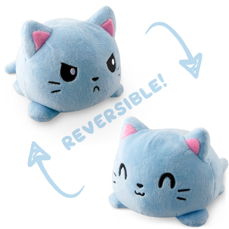 TeeTurtle Reversible Cat Plushie (Russian Blue)