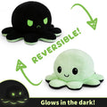 TeeTurtle Reversible Octopus Plushie (Black + Green Glow)