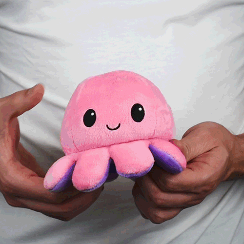 TeeTurtle Reversible Octopus Plushie (Purple + Pink)