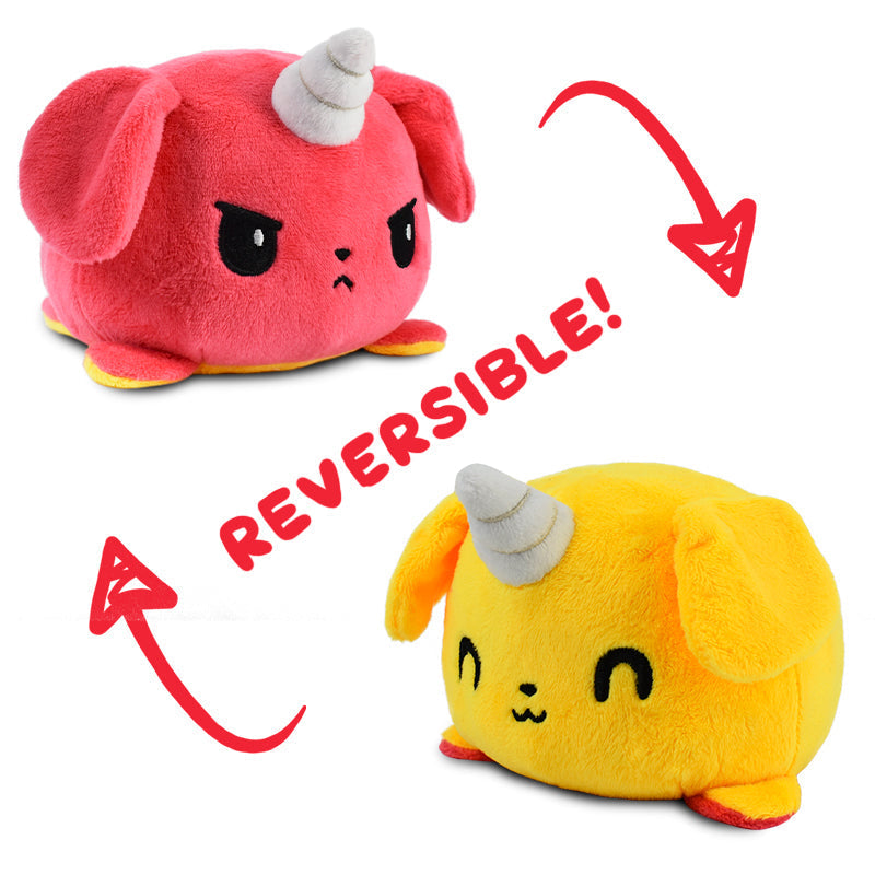 TeeTurtle Reversible Puppicorn Plushie (Red + Yellow)