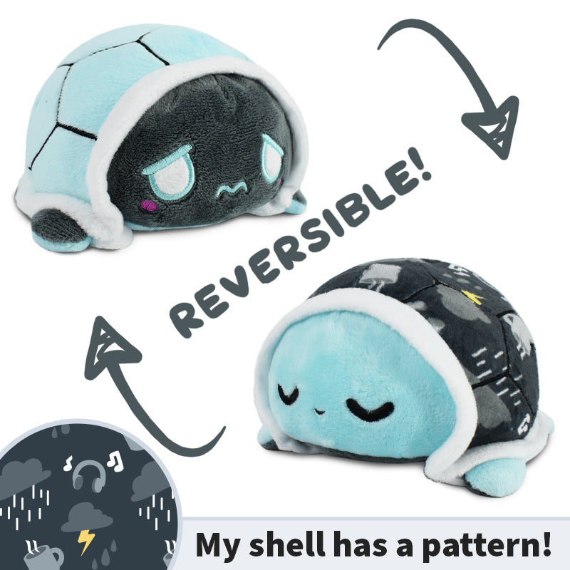 TeeTurtle Reversible Turtle Plushie (Rainy Day Shell)