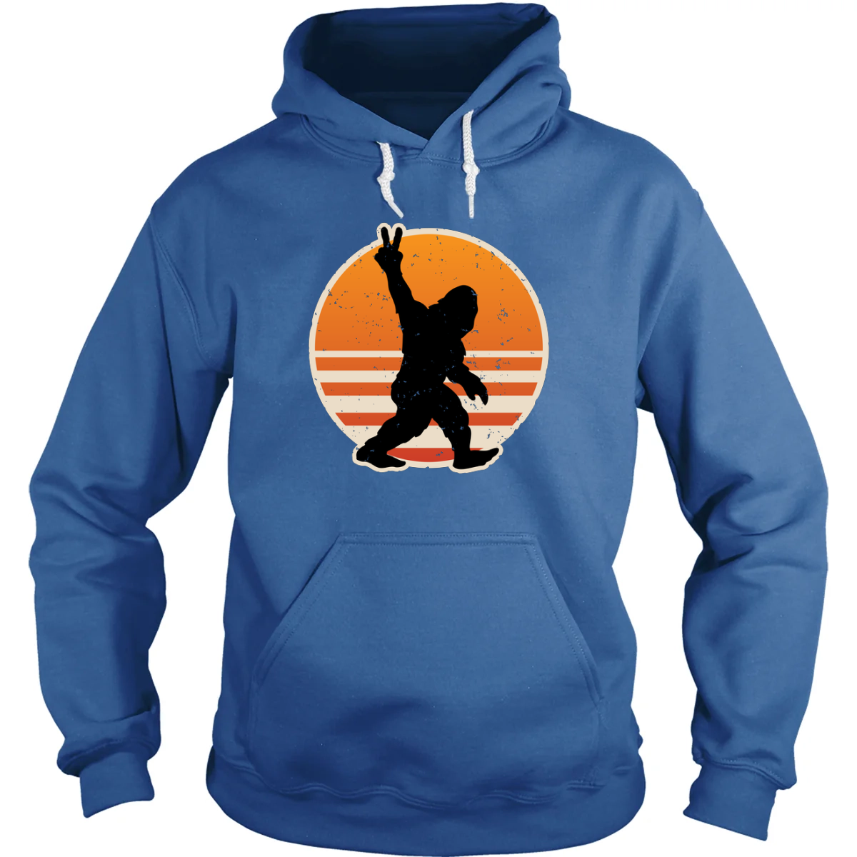 Retro Bigfoot Peace Hoodie