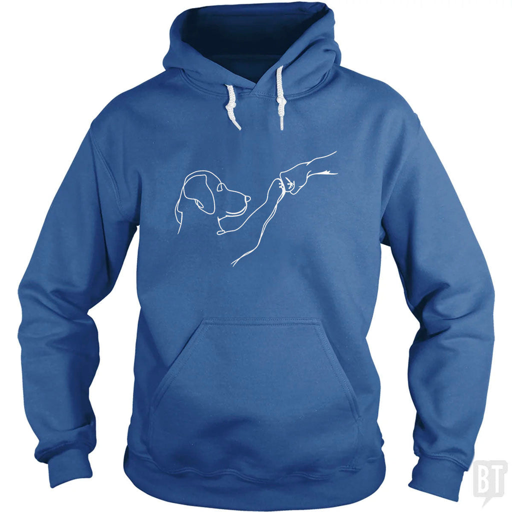 Dog and Human Fist Bump Hoodie