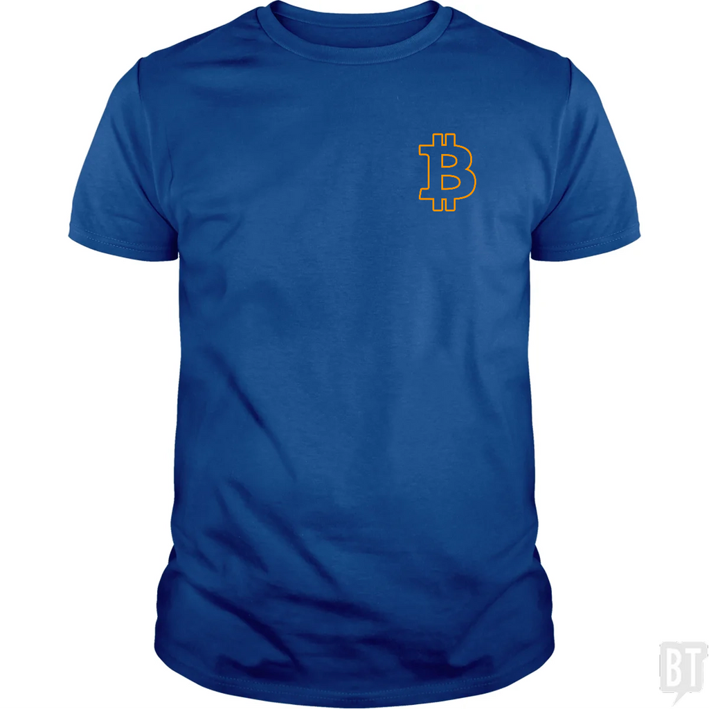 Bitcoin Logo Outline Left Chest
