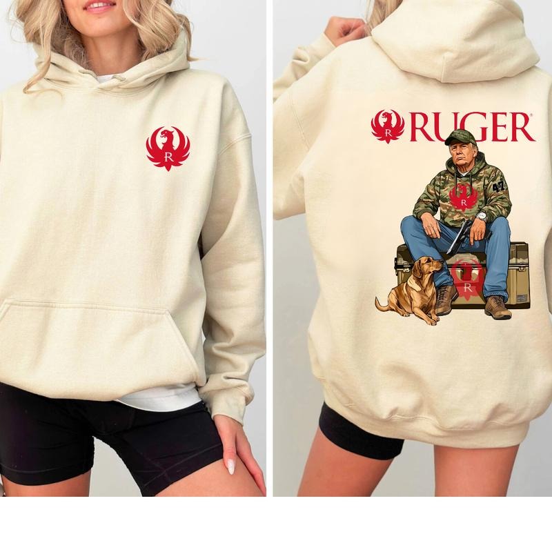 Ruger Trump Hunting Shirt Top Menswear Gun Lover Tactical Gear Shirt T-Shirts
