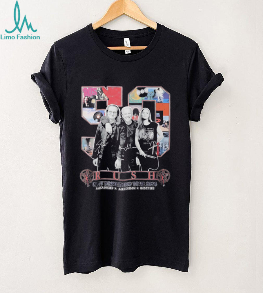 Rush Fifty Something Tour 2026 Anika Nilles Alex Lifeson Geddy Lee shirt