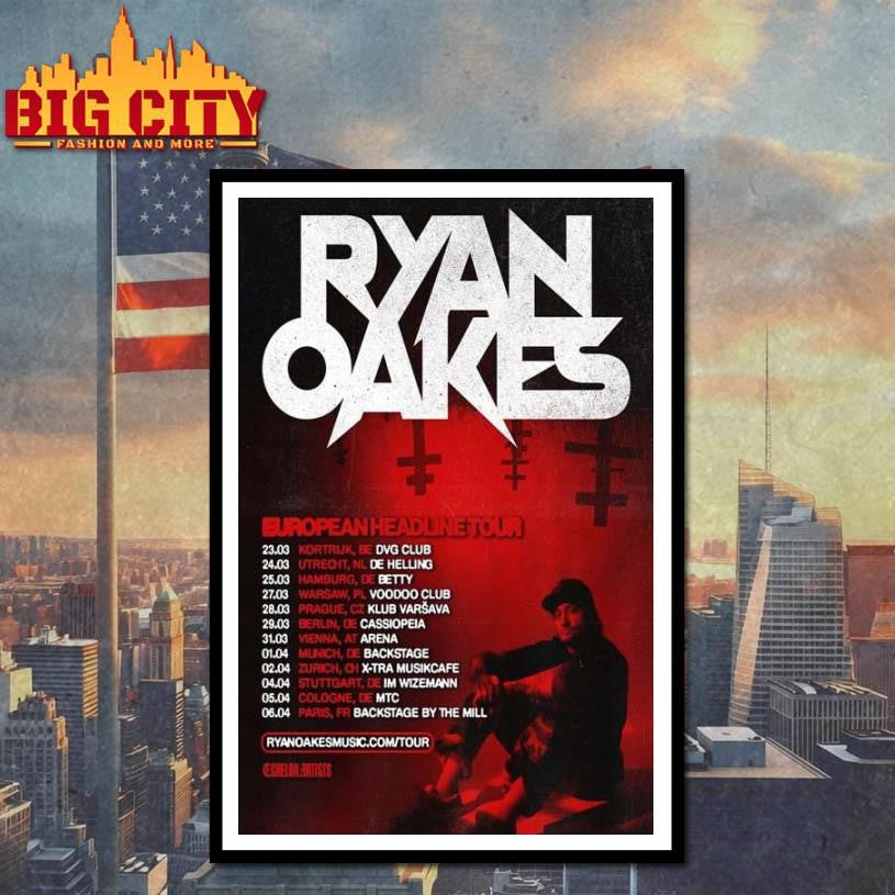 Ryan Oakes European Tour 2026 Poster Shirt