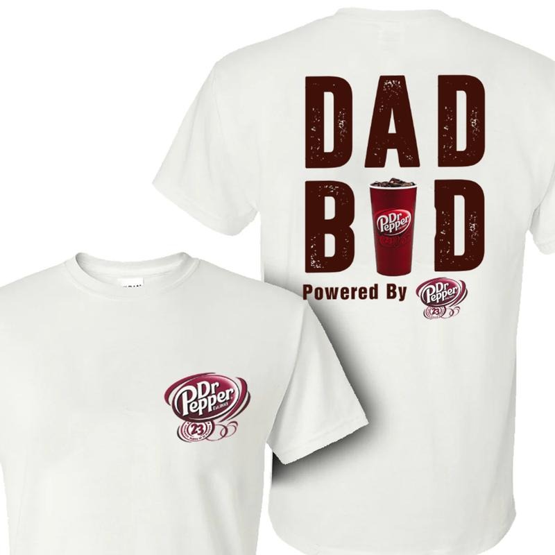 [SALE UP 45%] DR PEPPER Est 1885 DAD BOD DAD BOD Powered Dr Pepper Cup Shirt Shirt Cotton Menswear T-Shirts