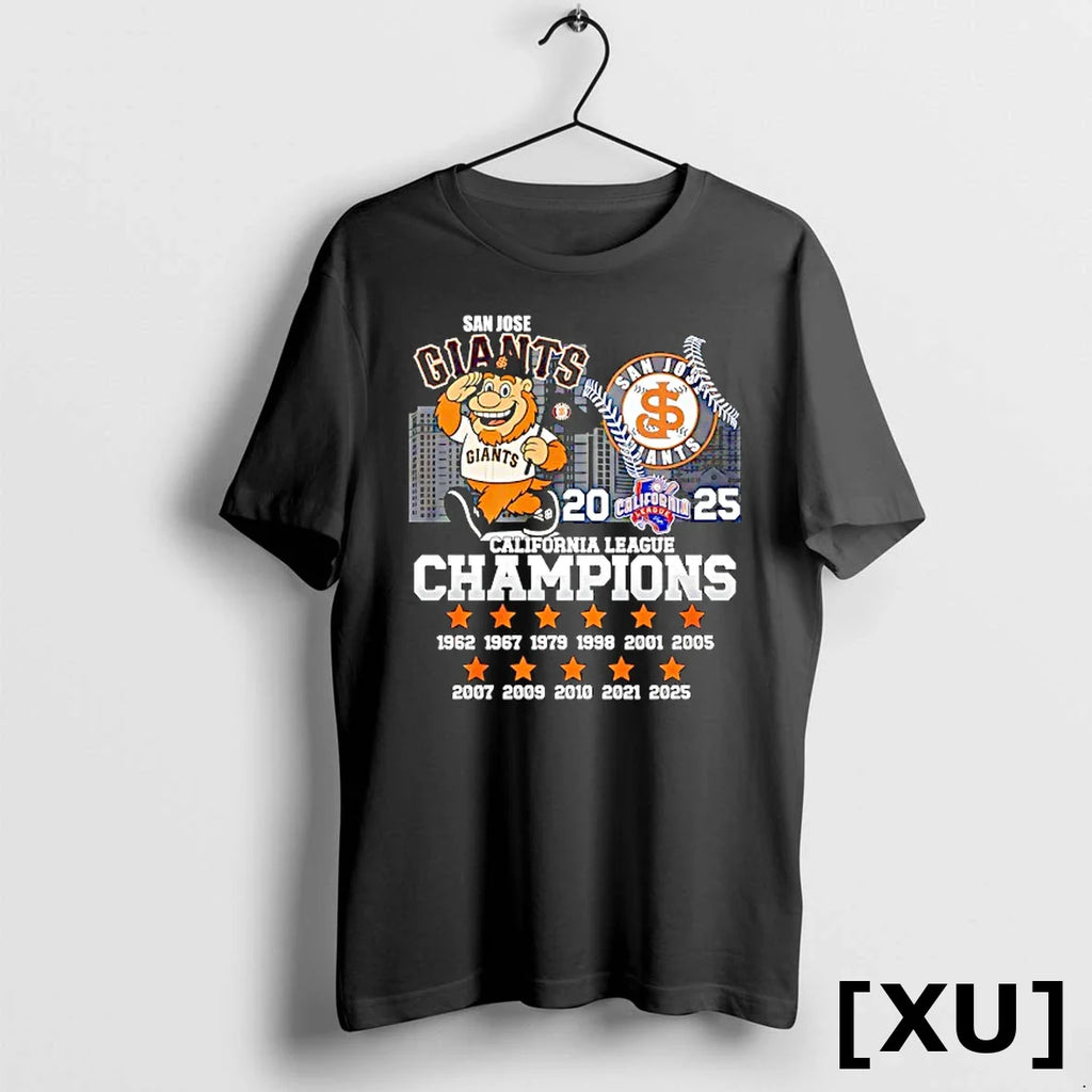 San Jose Giants Mascot California League Champions 2025 Tshirts Sweater